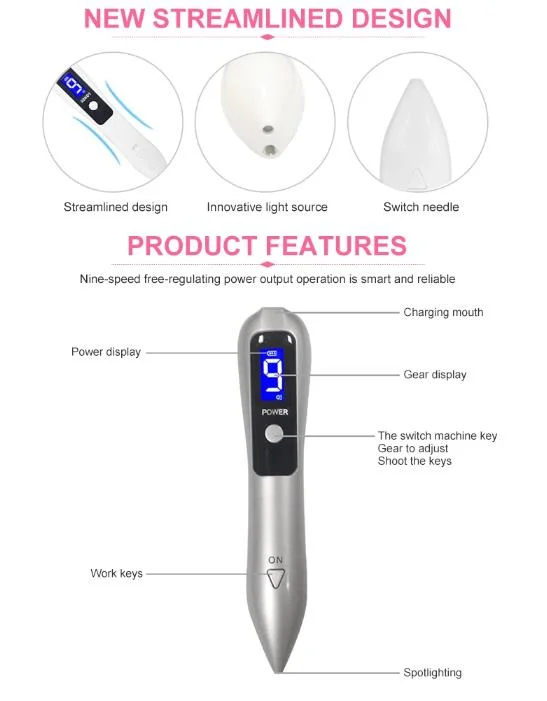 portable Electric Mole/ Spot/ Scars/Tattoo Removal Pen