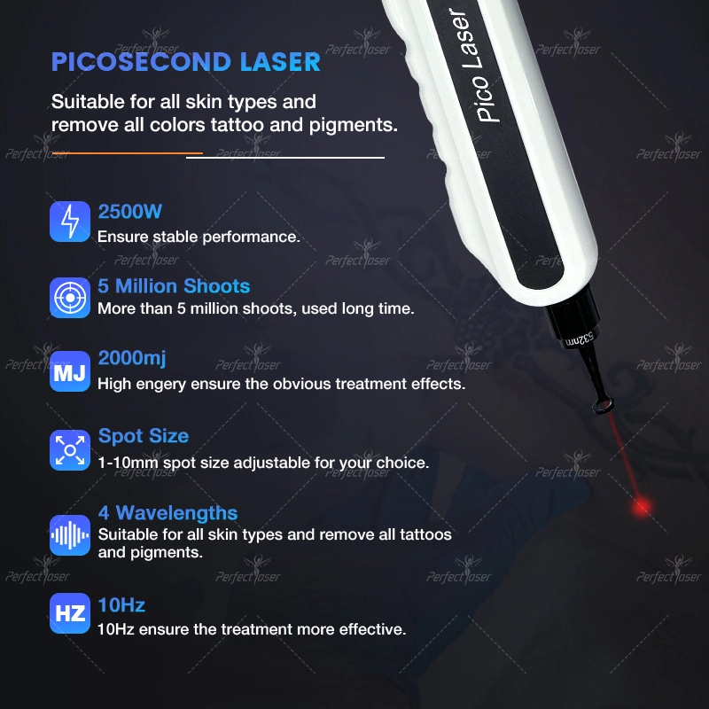 CE/FDA/RoHS All Skin Types Picosecond Diode Pico Laser Hair Removal Price Device