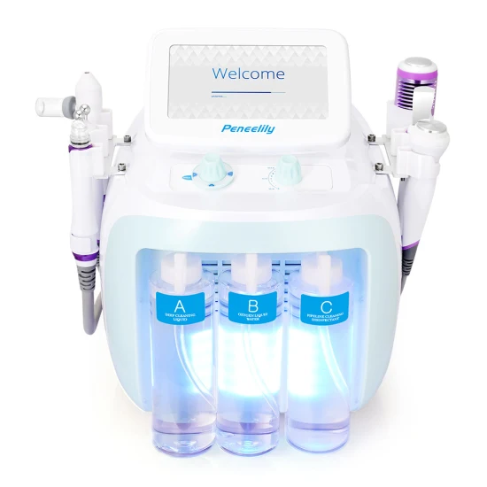 6 in 1 macchina per la dermoabrasione del diamante facciale dell'idro ossigeno della Corea Aqua Peeling macchina H2O2 Hydrafacials