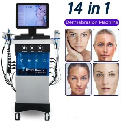 2023 Migliori vendite 14 in 1 Hydra Diamond Dermobrasionsmaschine Hydra Oxygen Pulizia viso Microneedle RF Apparecchiatura di bellezza