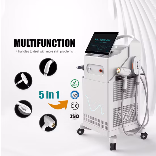 Macchina per il ringiovanimento della pelle con luce elettrica per depilazione laser IPL Macchina per salone di bellezza laser per sbiancamento facciale multifunzione DPL opzionale per depilazione permanente